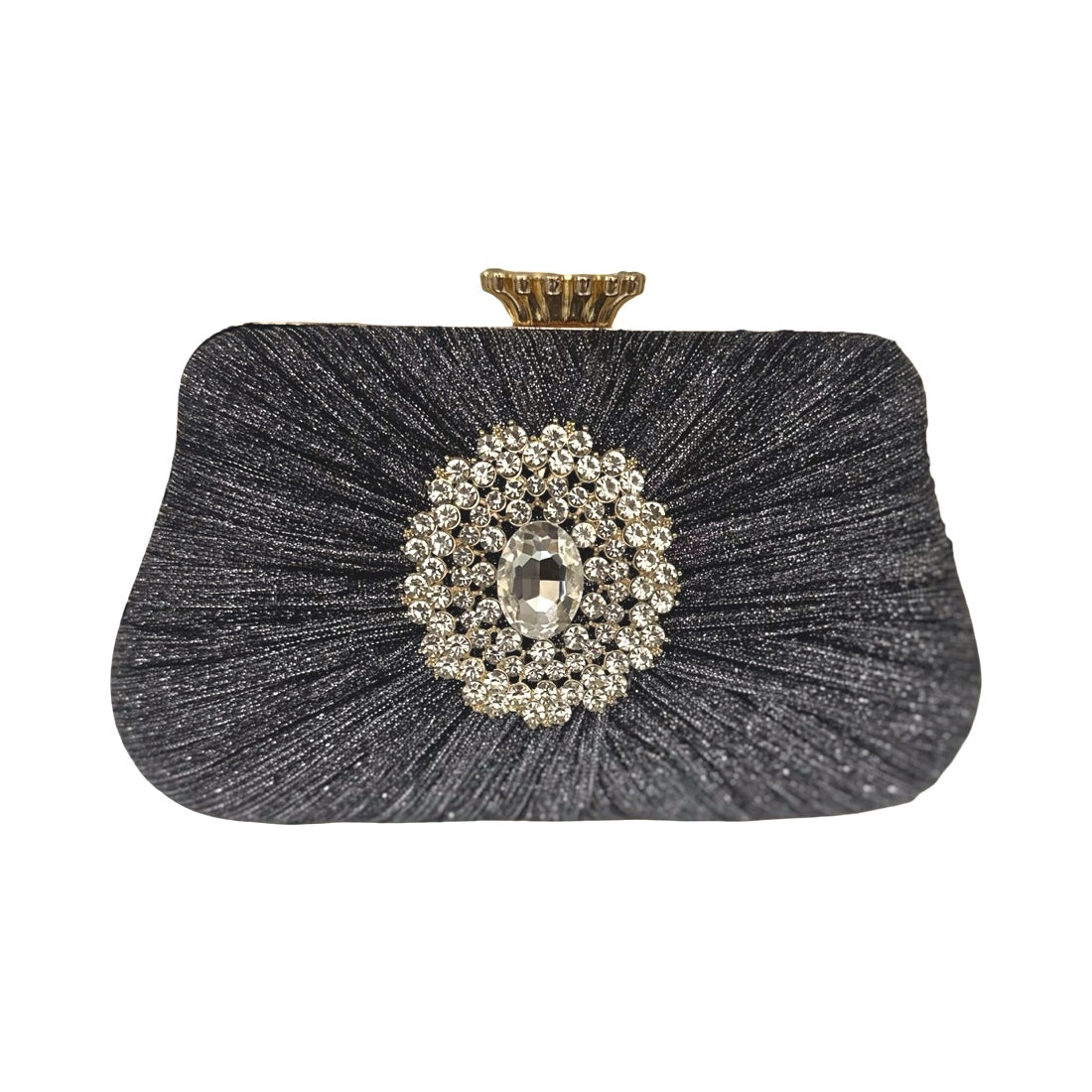 Editar Bolsa Clutch Liage Festa Casamento Bordada Pedra Cristal Pedraria Strass Brilho Metal Dourada Grafite Chumbo