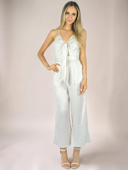 Macacão Liage Listrado Pantacourt Alça Alcinha Laço Brilho Listras Off-White Dourado Nude Bege Branco